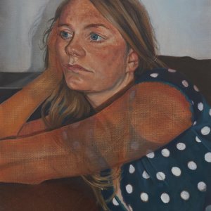 Clement Loisel, Dot Dot Dot, oil n canvas, 60 x 40 cm, 2020